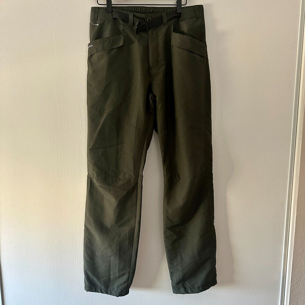 Quechua Mens Pants Super Warm‎ Hiking Outdoor Dark Olive Green Size 34x34 NWOT